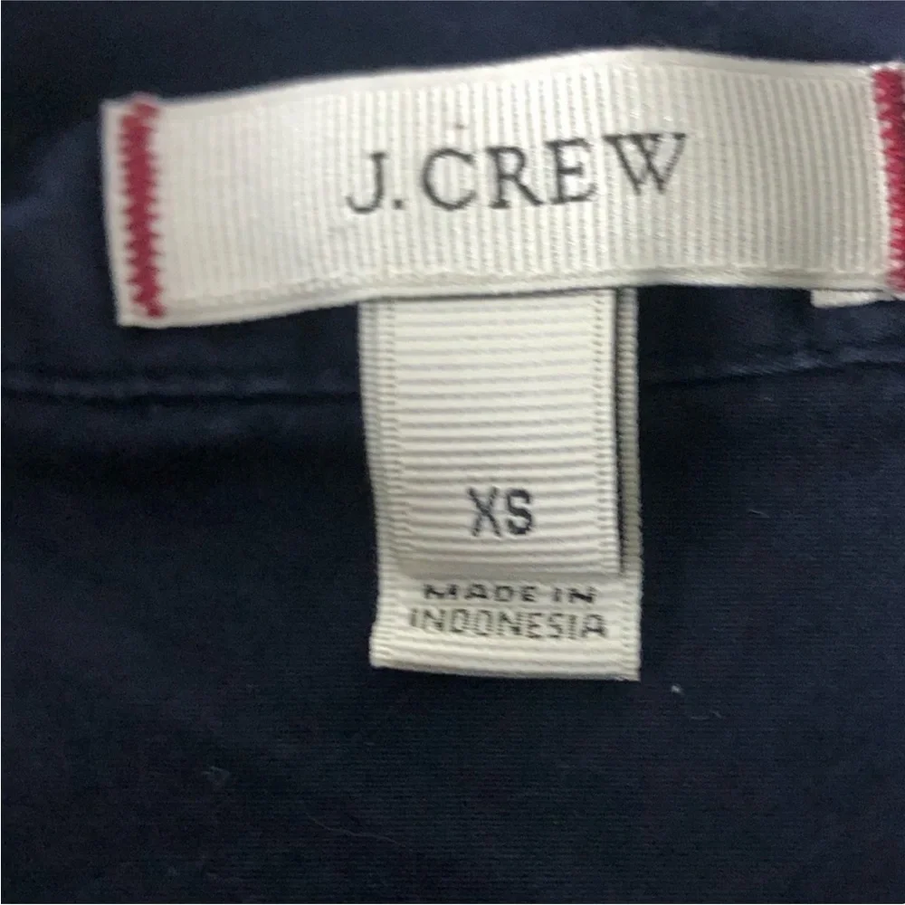 J.Crew Navy Embroidered Emblem Pajama Shirt Top